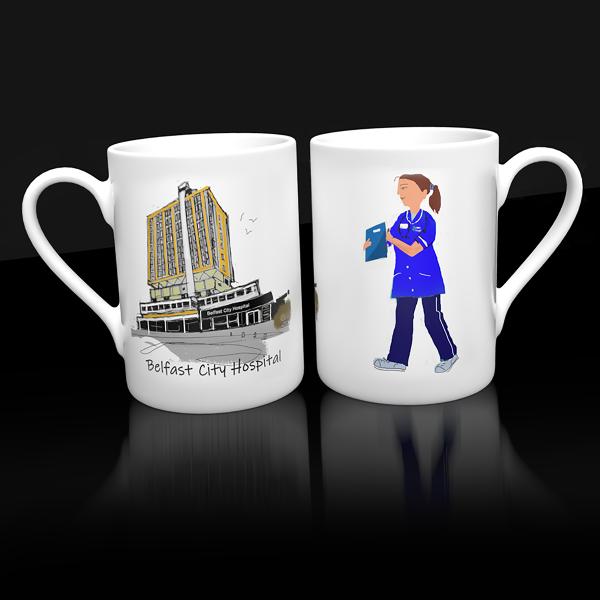 Belfast City Hospital - Blue Uniform Mug | Further Education Mugs | from Shona Donaldson