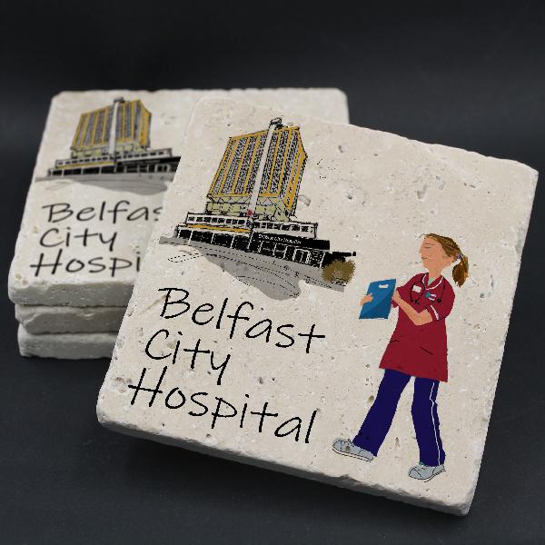 Belfast City Hospital Burgundy Uniform Coaster | Other Profession Coasters | from Shona Donaldson