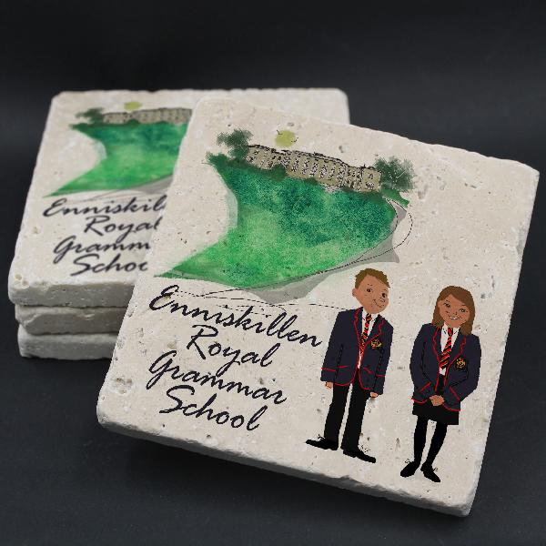 Enniskillen Royal Grammar School Coaster | Benjii Coasters | from Shona Donaldson