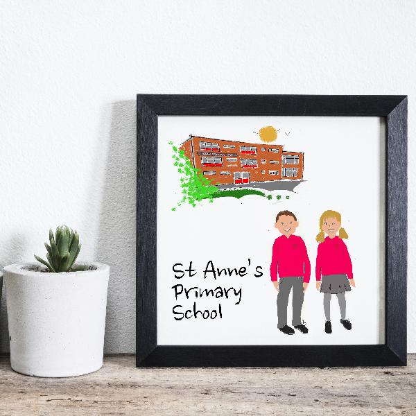 St. Annes Primary School Framed Print | Jewellery | from Shona Donaldson