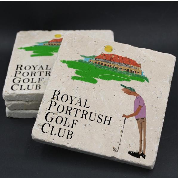 Royal Portrush Golf Club Gentleman Golfer Coaster | Other Professional Mugs | from Shona Donaldson