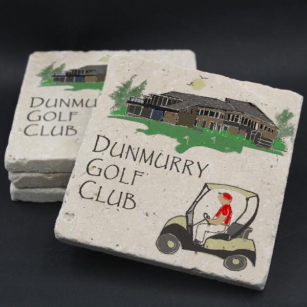Dunmurry Golf Club Gentleman Golfer Coaster   | Other Professional Mugs | from Shona Donaldson