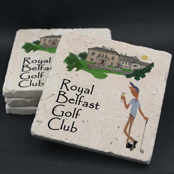Royal Belfast Golf Club Gentleman Golfer Coaster | Other Professional Mugs | from Shona Donaldson