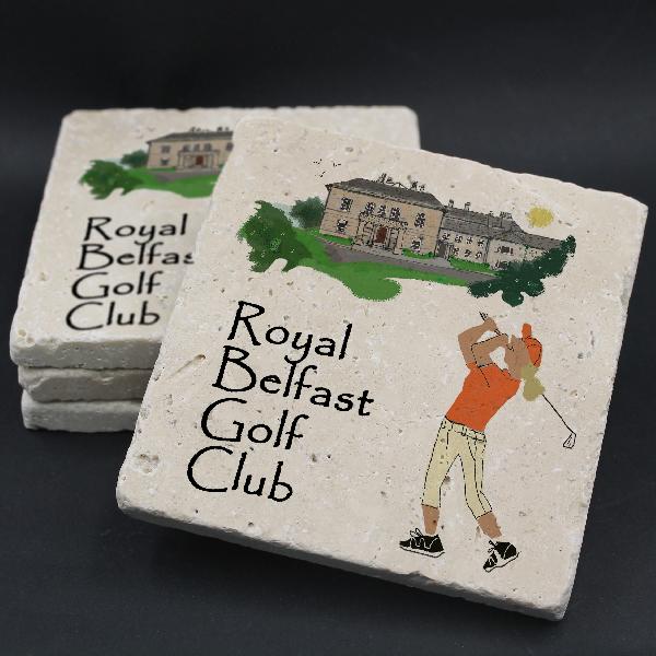 Royal Belfast Golf Club Lady Golfer Coaster | Other Professional Mugs | from Shona Donaldson
