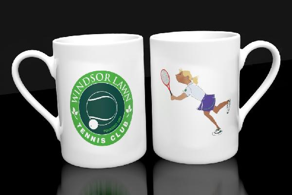 Windsor Tennis Club Mug (Lady) | Rowing Club Mugs | from Shona Donaldson
