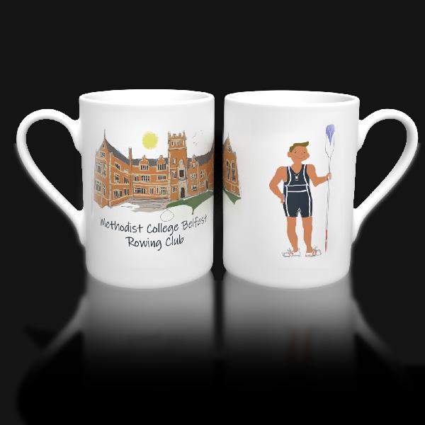 Methodist College Rowing Club  Mug (Male Rower) | Down School Mugs | from Shona Donaldson