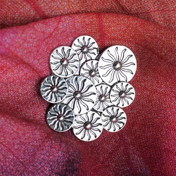 Magnetic Brooch with Floral detail | Northern Ireland Coasters | from Shona Donaldson