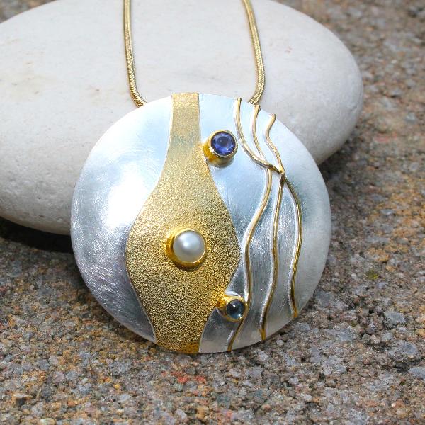 Moon Shadow Pendant | Long Necklace Collection | from Shona Donaldson