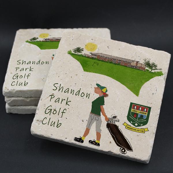 Shandon Park Golf Club Lady Golfer Coaster   | Other Professional Mugs | from Shona Donaldson
