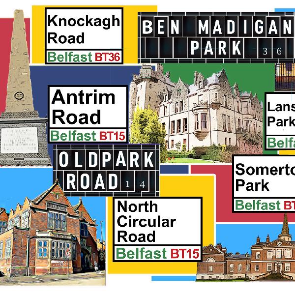 Alttag: North Belfast Street Names Map Mug from ShonaD | 