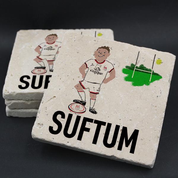 SUFTUM Coaster with Ulster Rugby Player | More Giftware | from Shona Donaldson