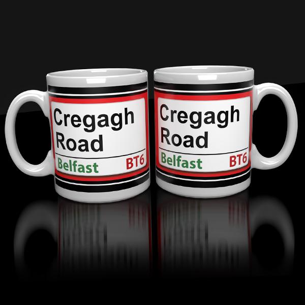 Cregagh Road Modern Mug | Irish Writer Mugs | from Shona Donaldson