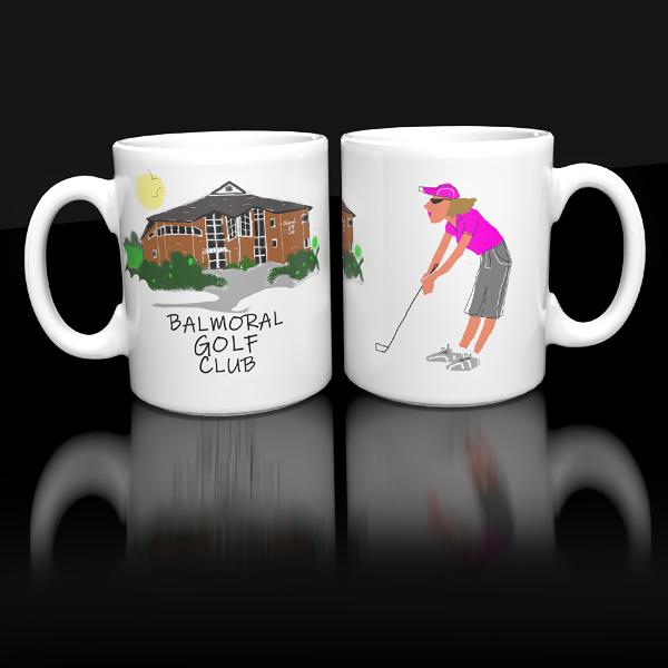 Balmoral Golf Club Mug (Lady) | Rugby Club Mugs | from Shona Donaldson
