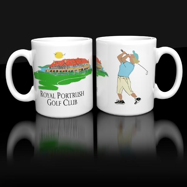 Royal Portrush Golf Club Mug (Lady) | Rugby Club Mugs | from Shona Donaldson