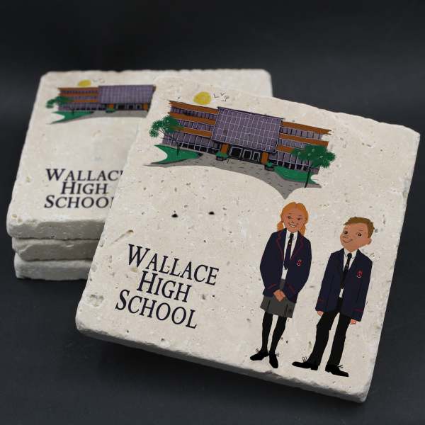 Wallace High School Coaster | Benjii Coasters | from Shona Donaldson