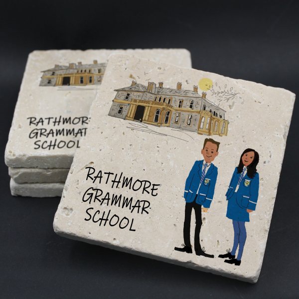 Rathmore Grammar School Coaster | Benjii Coasters | from Shona Donaldson