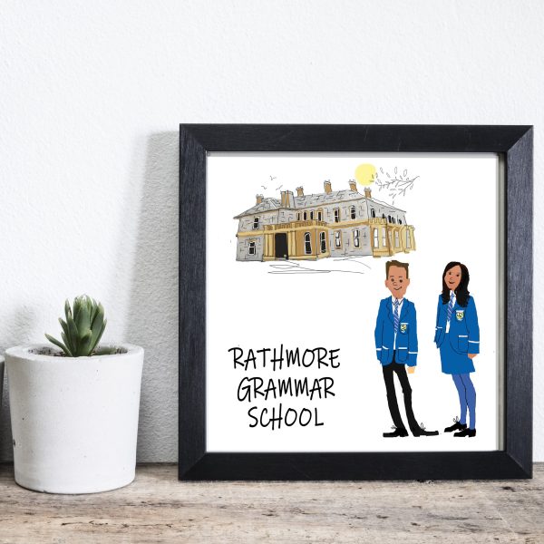 Rathmore Grammar School Framed Print | Jewellery | from Shona Donaldson