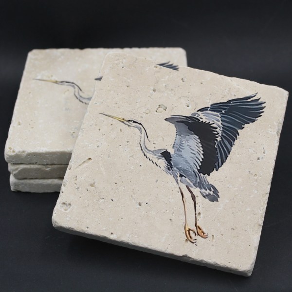 Heron Coaster by Barbara Allen   | Graffiti Coasters | from Shona Donaldson