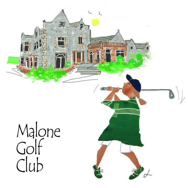 Alttag: Malone Golf Club Framed Print - Lady Golfer from ShonaD | 