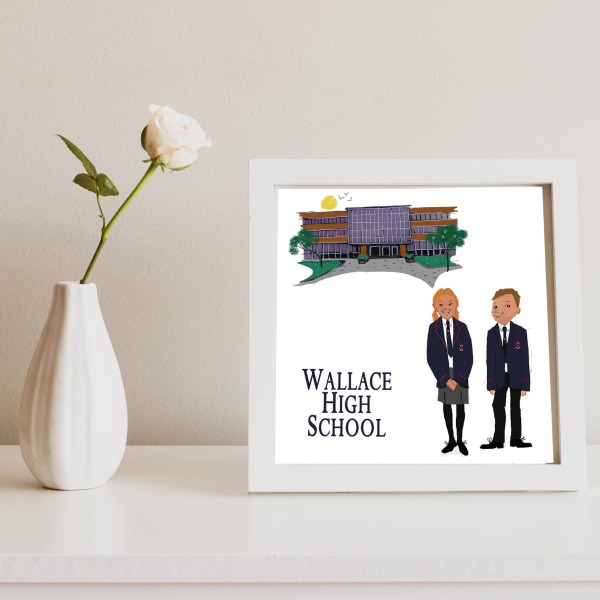 Wallace High School Framed Print | Jewellery | from Shona Donaldson
