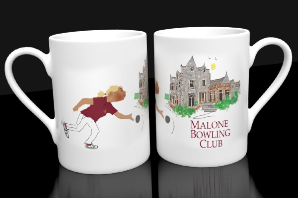 Malone Bowling Club Ladies Mug | Cricket Club Mugs | from Shona Donaldson