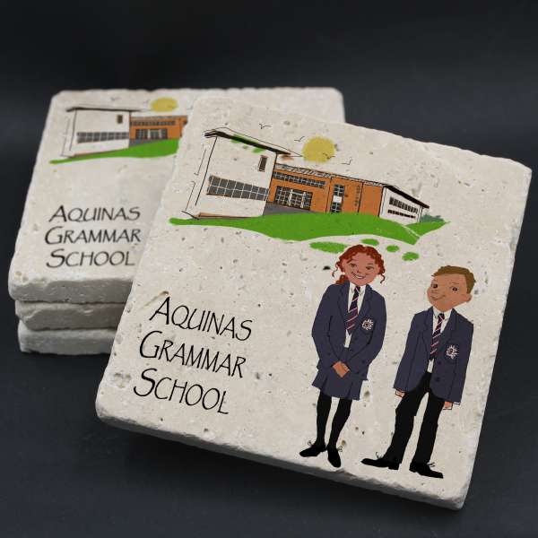 Aquinas Grammar School Coaster | Benjii Coasters | from Shona Donaldson