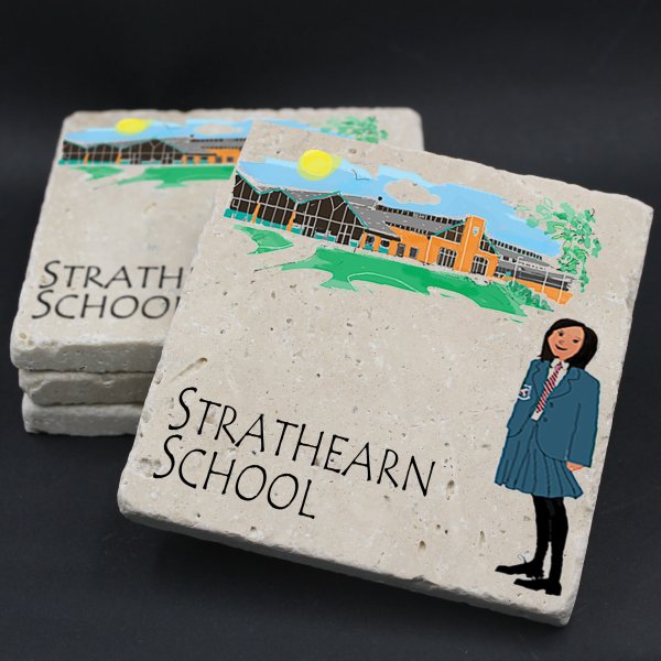 Strathearn School Coaster | Benjii Coasters | from Shona Donaldson
