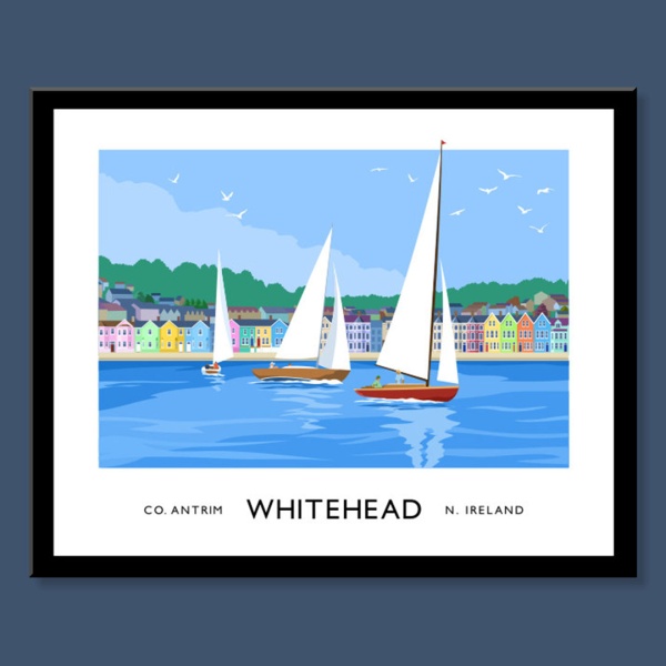 Whitehead Seafront | School Art | from Shona Donaldson