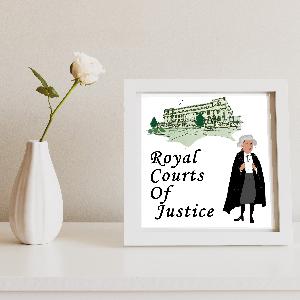 Belfast Law Courts - Lady Barrister Art Print