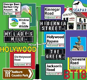 Holywood Street Names Map Mug