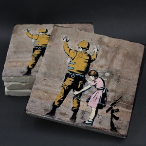 Child Searching Soldier Coaster