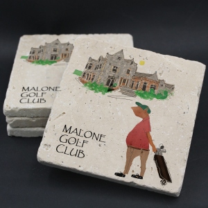 Malone Golf Club Gentleman Golfer Coaster