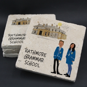 Rathmore Grammar School Coaster