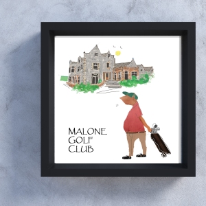 Malone Golf Club Framed Print - Gentleman Golfer