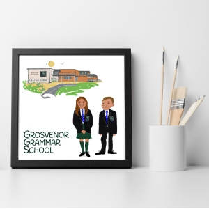Grosvenor Grammar School Framed Print